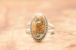 Genuine Boulder Turquoise Sterling Silver Ring